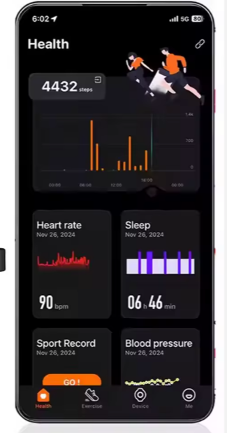 App-screenshot dagelijkse herstelscore